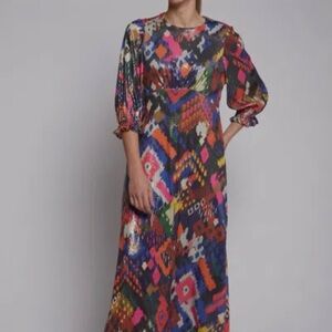 Vilagallo Multicolor Abstract Maxi Dress
